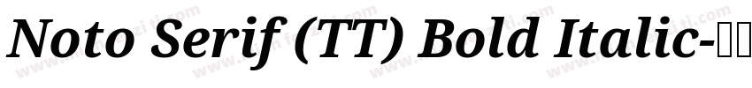 Noto Serif (TT) Bold Italic字体转换